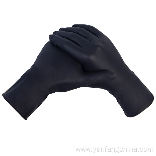Disposable Powder Free Black Medical Nitrile Exam Gloves